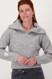 Trui met rits - middengrijs | Zusss