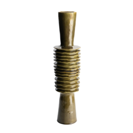 86184 | Vaas Platax 15,5x65,5 cm - donkergroen | Isaa