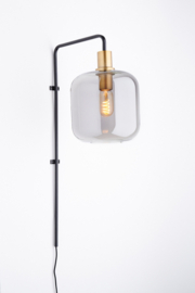 3122384 | Wandlamp 35x21x70 cm LEKAR antiek brons+smoke glas | Light & Living