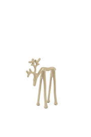 7623082 | Ornament 15x6x20 cm DEER - shiny sand | Light & Living - Wordt verwacht!