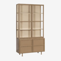Vitrinekast Langley  - Cappuccino | New Routz