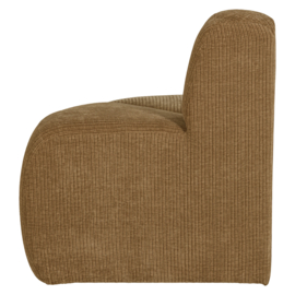 377901- H | Mojo eetbank hoek rond rugleuning - rib honinggeel | WOOOD