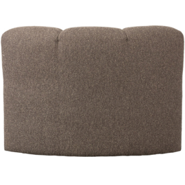 377533-BM | Mojo eetbank hoek met rugleuning - bouclé bruin melange | WOOOD