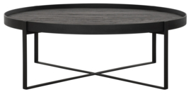 HI 301193 | Salontafel Pluto zwart large - Ø100 cm  | DTP Home