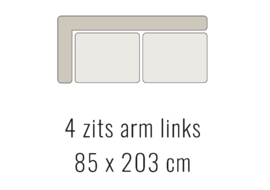 4-zits arm links - Michelle 85x203 cm | Sevn