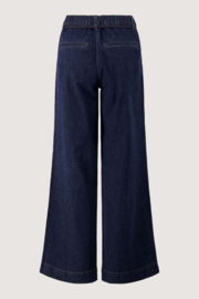 Wijde spijkerbroek met stretch - donkerblauw | Zusss