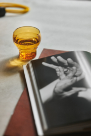 AGL4511 | 70s glassware: bulb glasses, amber (set of 4) | HKliving