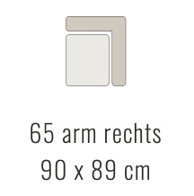 65 arm rechts - Denise 90x89 cm | Sevn