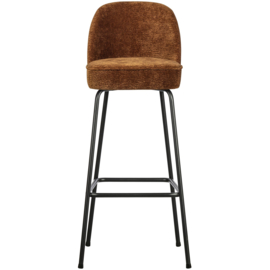 800293-MB| Vogue barstoel 80cm - 3D Chenille middenbruin | BePureHome