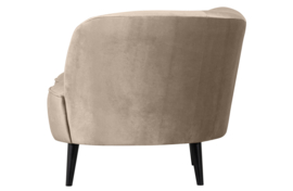 340475-KG | Sara lounge fauteuil links - fluweel khaki | WOOOD