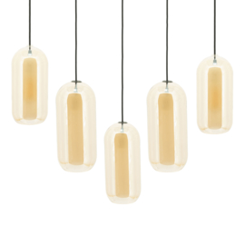 250017 | Shona hanglamp 5 - langwerpig | By-Boo - Binnenkort verwacht in onze showroom!