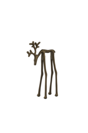 7623118 | Ornament 15x6x25 cm DEER - mat bruin/brons | Light & Living - Wordt verwacht!