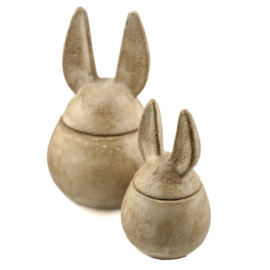 AS7307 | Aardewerk bakje konijn L - beige | HomeBound by KY 