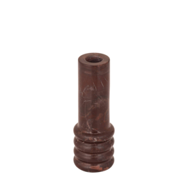 734810 | Bazil marble canlde holder L - burgundy | PTMD