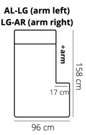 Longchair groot (LG) - Kreta 96x158 cm | Het Anker
