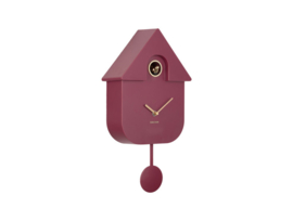 KA6094PU | Wall clock modern cuckoo Oro - dark mauve | Karlsson by Present Time