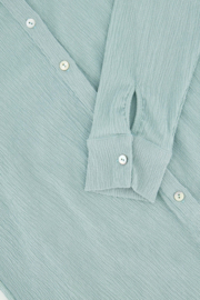 Blouse in crinkle stof - grijsblauw | Zusss
