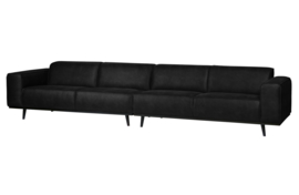 378656-17 | Statement xl 4-zits bank 372 cm - suedine zwart | BePureHome