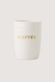 Koffiemok coffee - wit/goud | Zusss