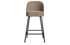 800294-K | Vogue barstoel 65cm - fluweel khaki | BePureHome