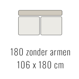 180 zonder armen - Tori 106x180 cm | Sevn