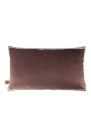 Kussen velvet hartje 50x30cm - donkerbruin | Zusss 