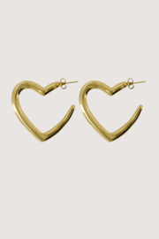 Oorbellen hartvorm ring  - goud | Zusss 