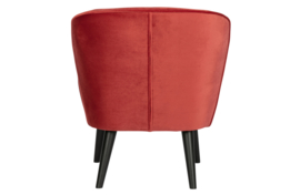 375690-P | Sara fauteuil - fluweel raspberry | WOOOD