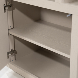 96282 | Kabinet Helsinki 200x220cm 2-delig 4-drs. 2 laden - taupe | Eleonora