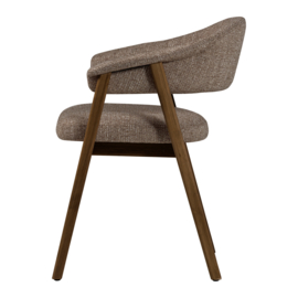 377757-D | Tunar eetkamerstoel met armleuning - hout bruin | WOOOD