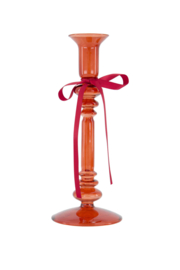 Kandelaar glas strik L - rood | Zusss - Binnenkort verwacht!