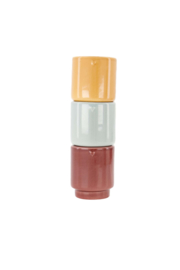 Set van 3 keramieken geurkaarsen in koker - multicolor | Zusss 