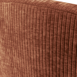 377518-R | Mojo 2-zits bankje (links of rechts) - ribstof roestbruin | WOOOD