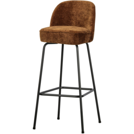 800293-MB| Vogue barstoel 80cm - 3D Chenille middenbruin | BePureHome