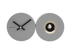 KA5789GY | Wall clock Duo Cuckoo - Mouse grey | Karlsson by Present Time