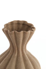 5747282 | Vaas deco Ø21,5x40,5 cm SILLIAN - mat bruin | Light & Living
