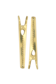 Set van 2 metalen clips - goud | Zusss 