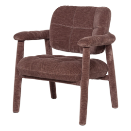 378090-R | Loom draaifauteuil - chenille structuur oudroze | WOOOD