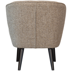 375690-N | Sara fauteuil - geweven naturel melange | WOOOD