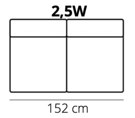 2,5-zits zonder arm (2,5W) - Kreta 152x94 cm | Het Anker
