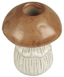 92216-14 | Candle holder mushroom - brown | Ib Laursen - Binnenkort verwacht!