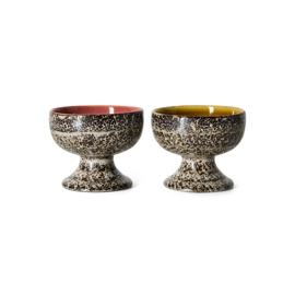 KST0355 | 70s ceramics: medium coupes, brew variation (set of 2) | HKliving - Medio oktober verwacht!