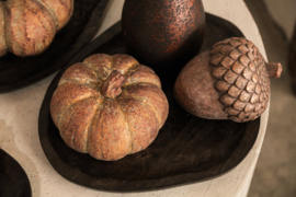 734735 | Yunis pumpkin shaped statue S - rust | PTMD