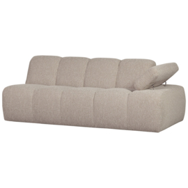 377456/7-EM | Mojo 2-zits element met arm (links of rechts) - bouclé beige melange | WOOOD