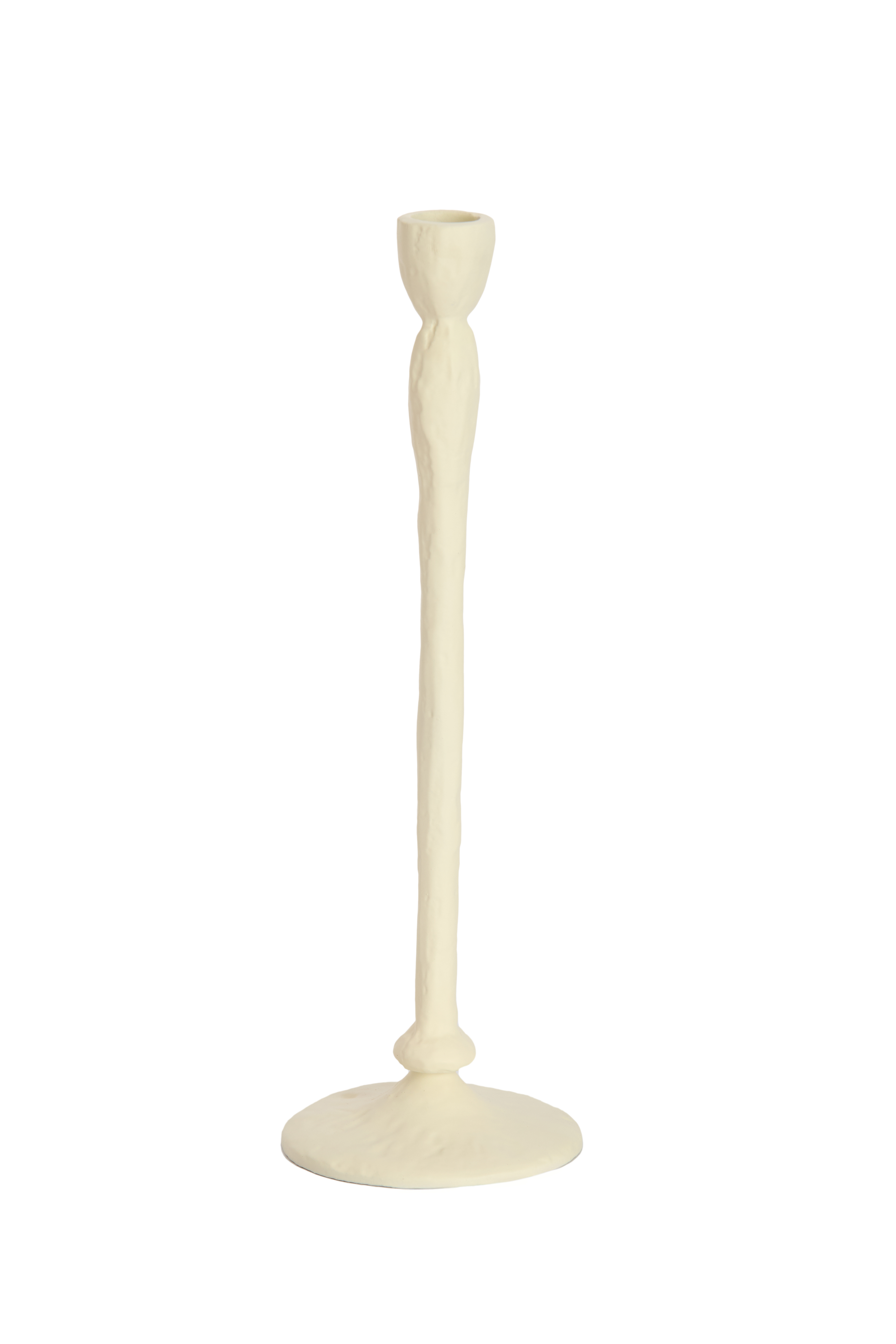 6080243 | Kandelaar Ø10x31 cm ASOLO - mat crème | Light & Living