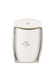 Koffiemok lots of love - wit/zwart/goud | Zusss 