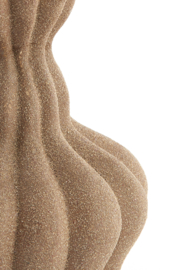 5747682 | Vaas deco Ø17x26 cm SILVIO - mat bruinn | Light & Living - Binnenkort verwacht!