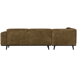 378652-BR | Statement hoekbank links - structure velvet brass | WOOOD