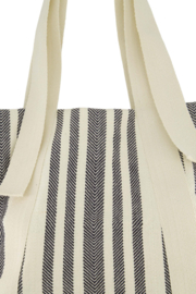 Tas met strikhengsel gestreept - wit/donkerblauw | Zusss 