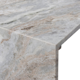 801414-N | Xhail rechthoek bijzettafel - marmer naturel | BePureHome